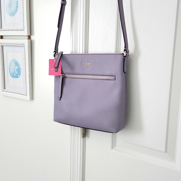 kate spade Bags Kate Spade Jackson Top Zip Crossbody Leather Crossbody Bag Frozen Lilac Nwt